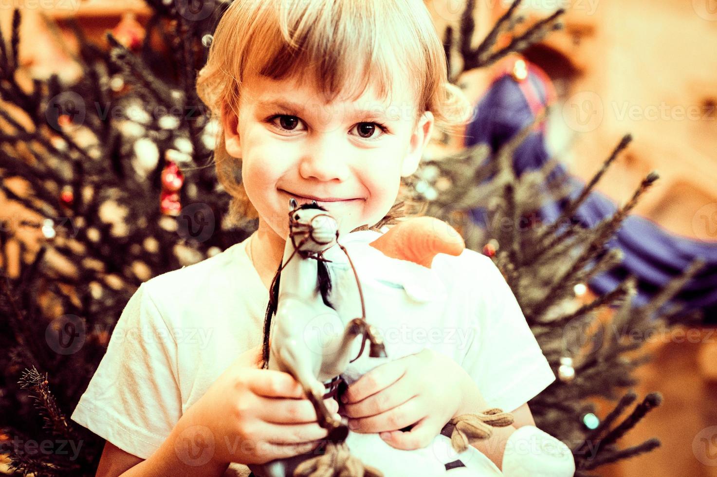 retrato niño niño navidad año nuevo foto