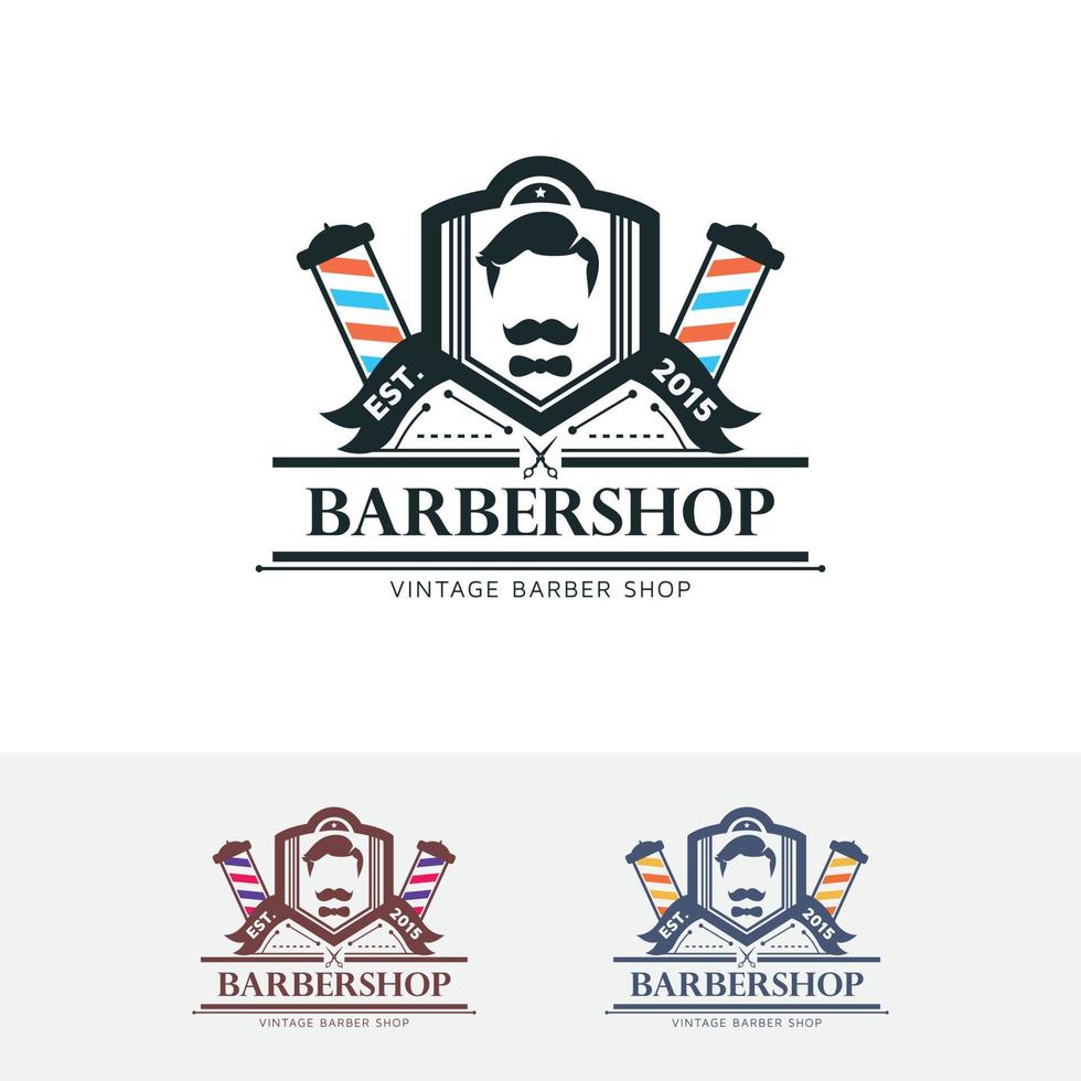 diseño de logotipo de vector de barbería