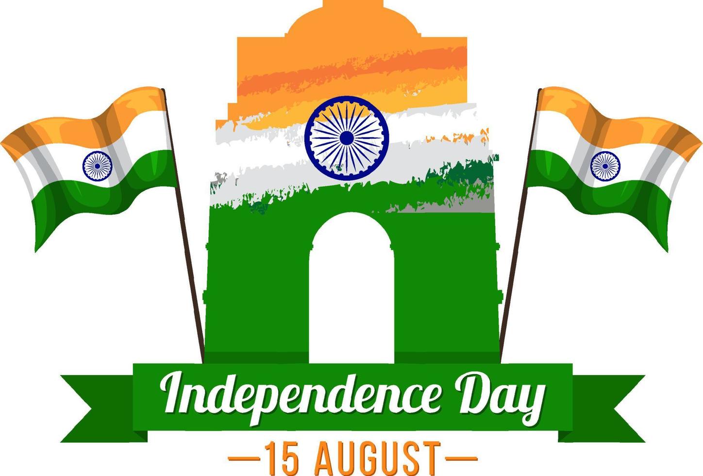 feliz dia de la independencia de india vector