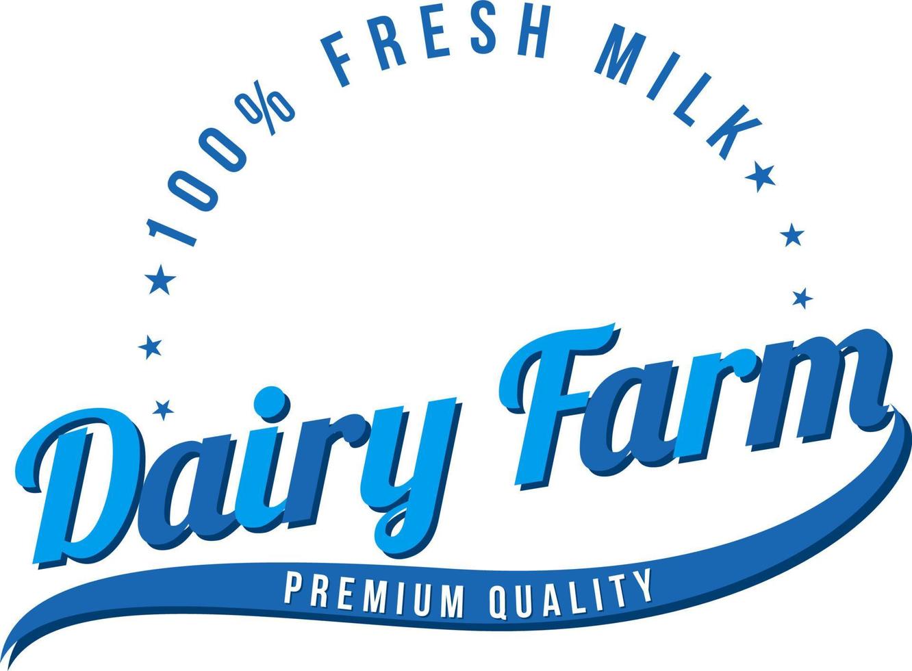 A Dairy farm text label vector