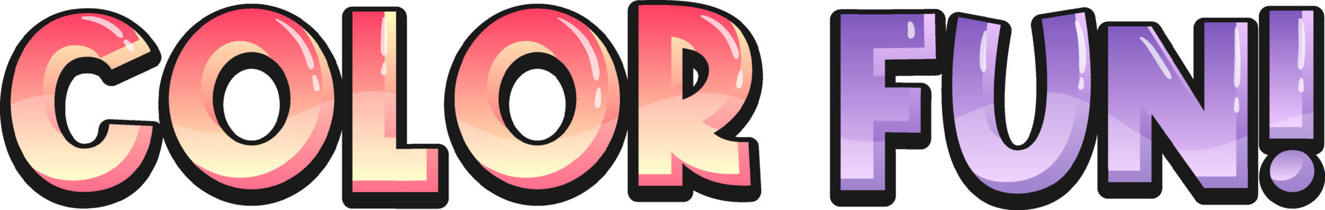 Color fun text banner on white background 6199655 Vector Art at Vecteezy