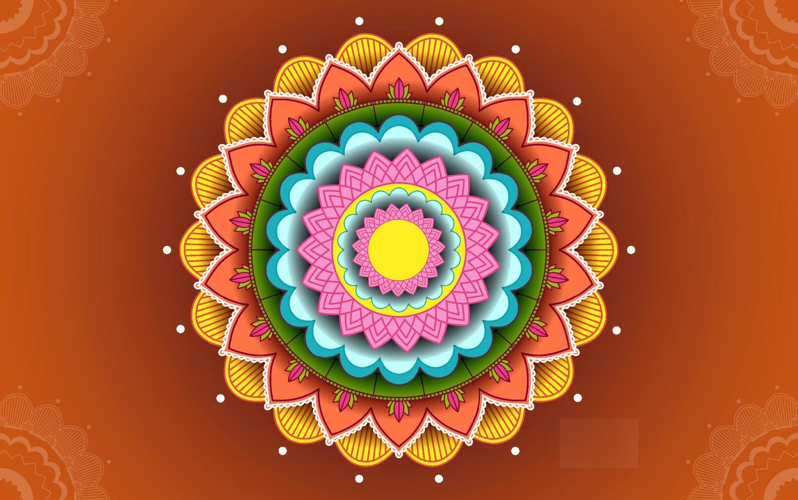 Beautiful mandala background template vector