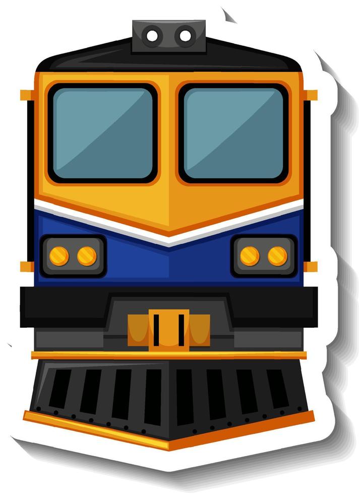 Front of diesel locomotive in cartoon style vector