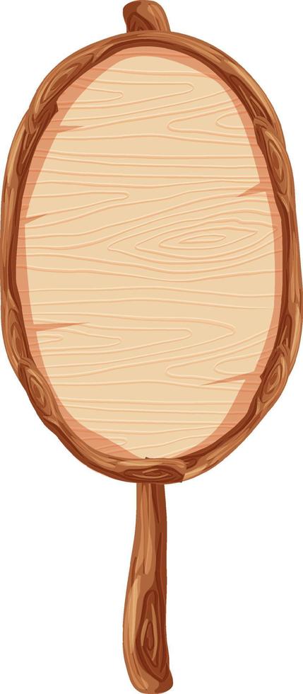 Empty wooden sign banner isolated vector