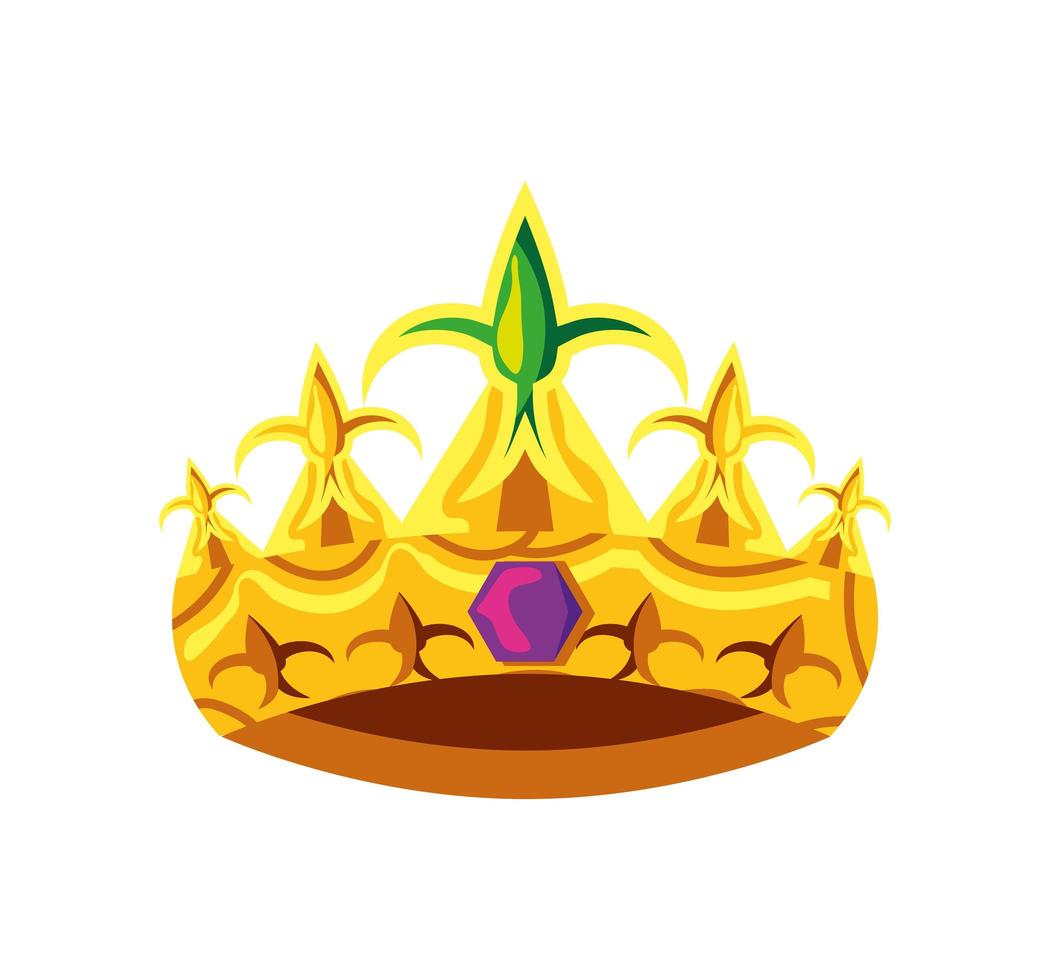 gold crown and jewelry vector