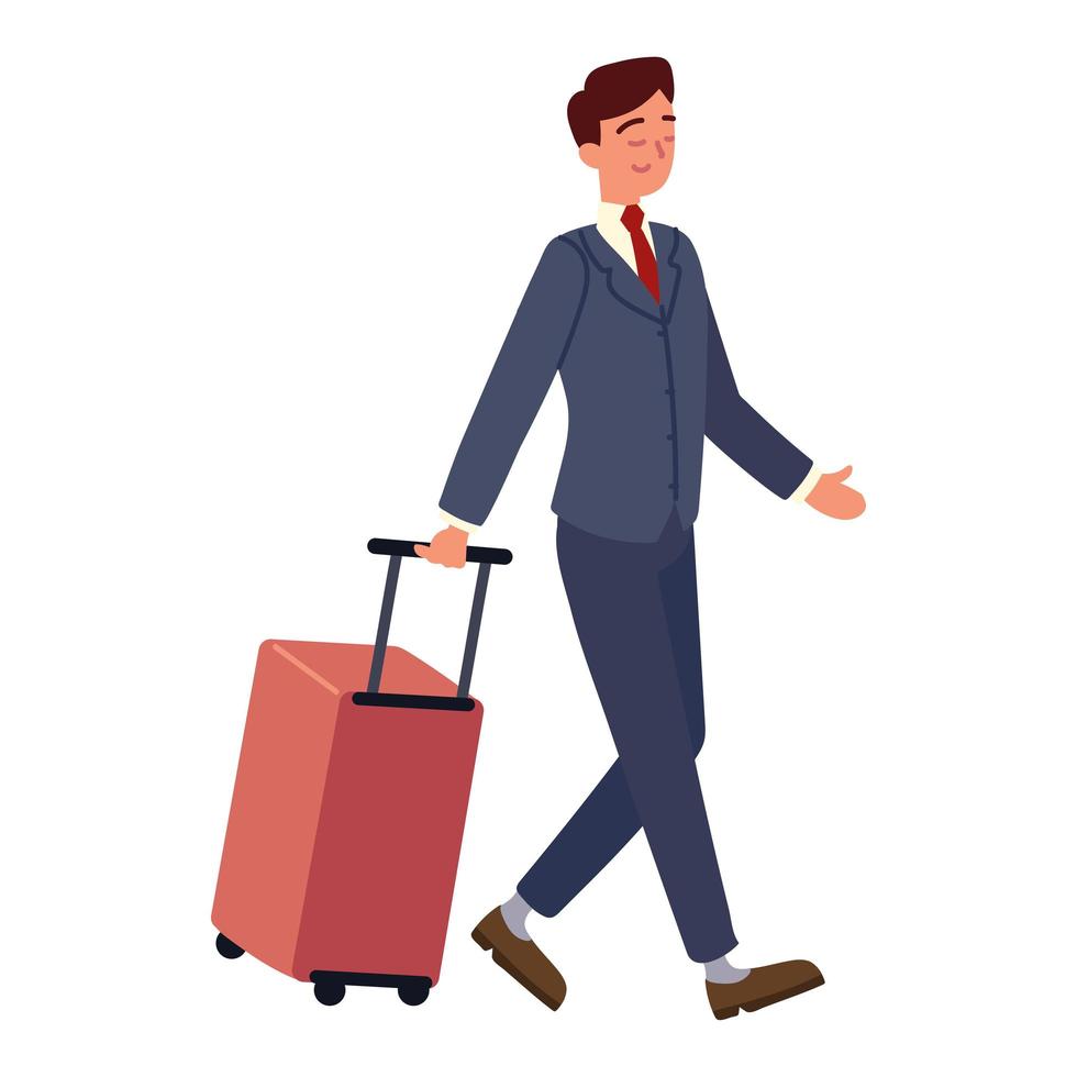 businessman with suitcase vector