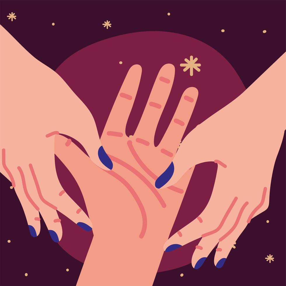 hands of fortune teller vector