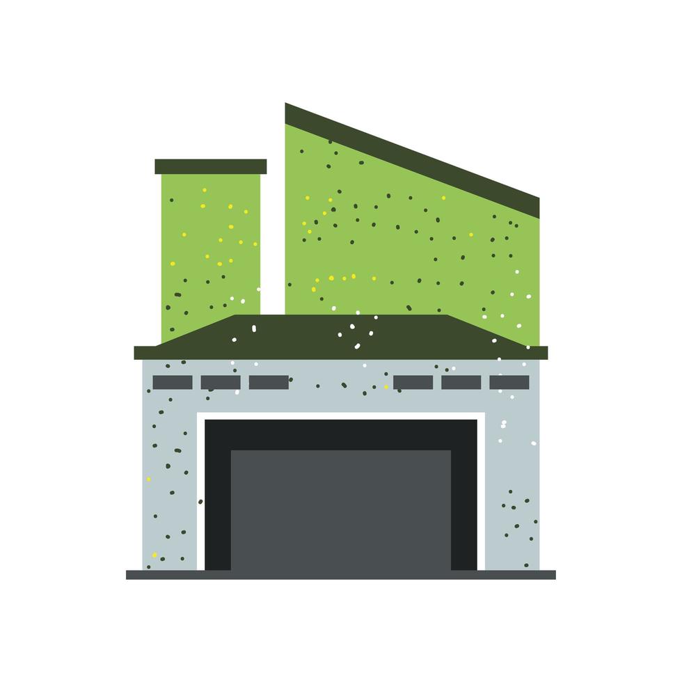 ecology factory building vector