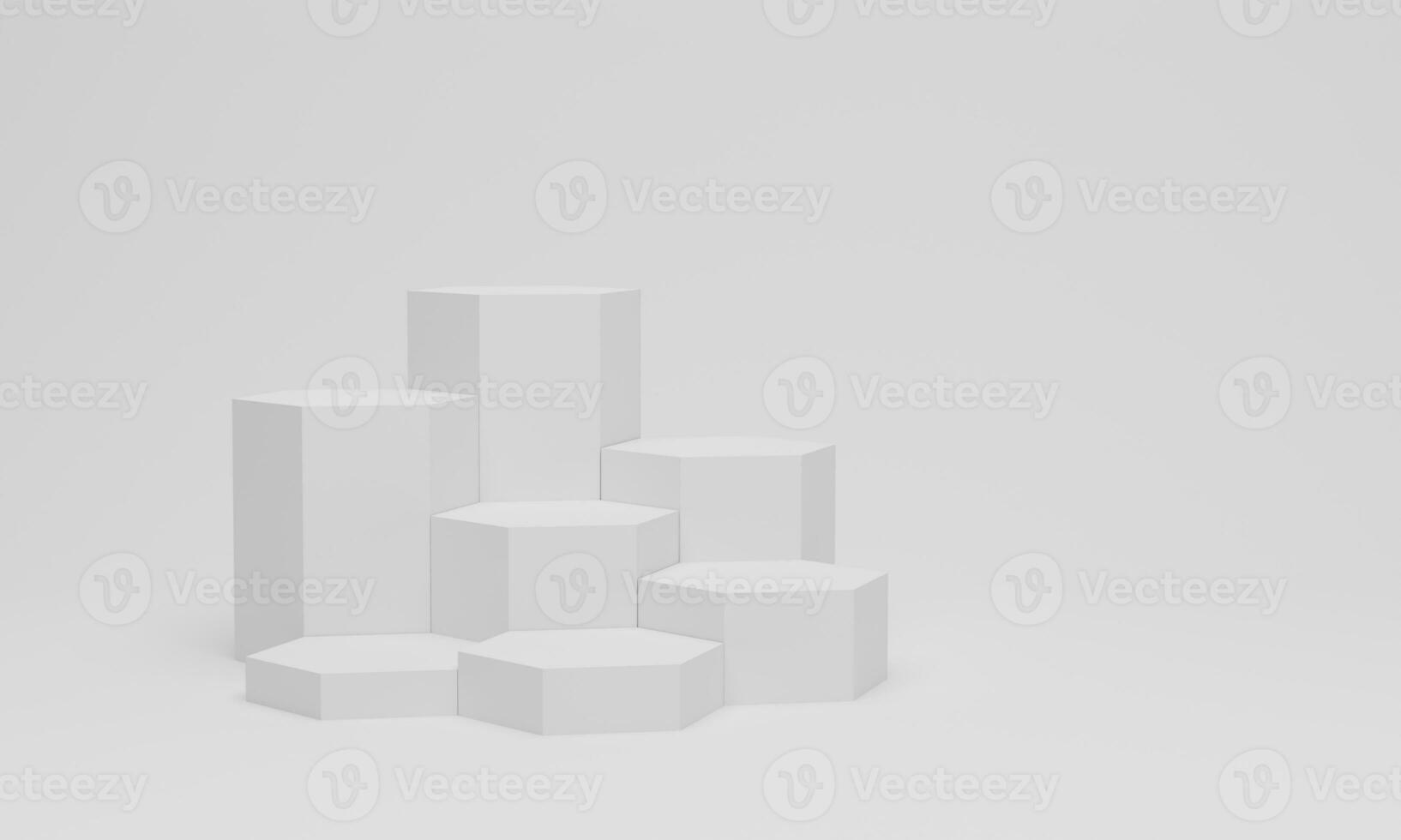 3d render. White podium minimal scene background. Empty space for display product. photo