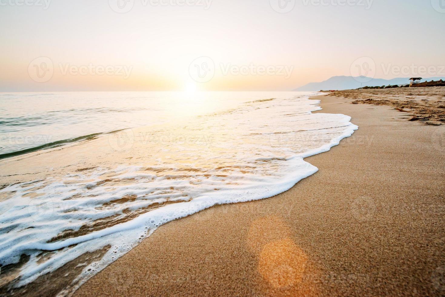 Colorful sunset over the sea. photo