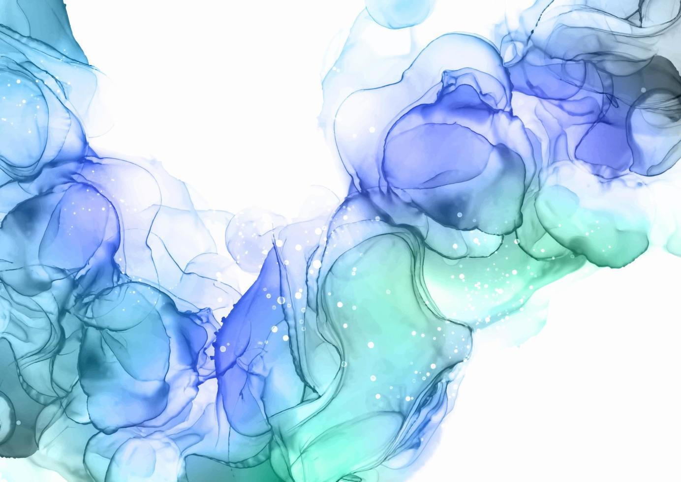 Hand painted alcohol ink background vector