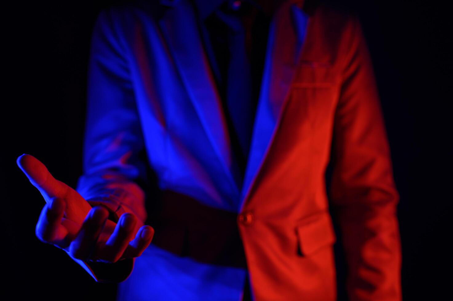 Gestures, poses, hand gestures, and the virtual world metaverse. photo