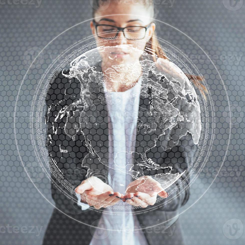 Innovative technologies in science and medicine. Technology to connect. The concept of security. photo