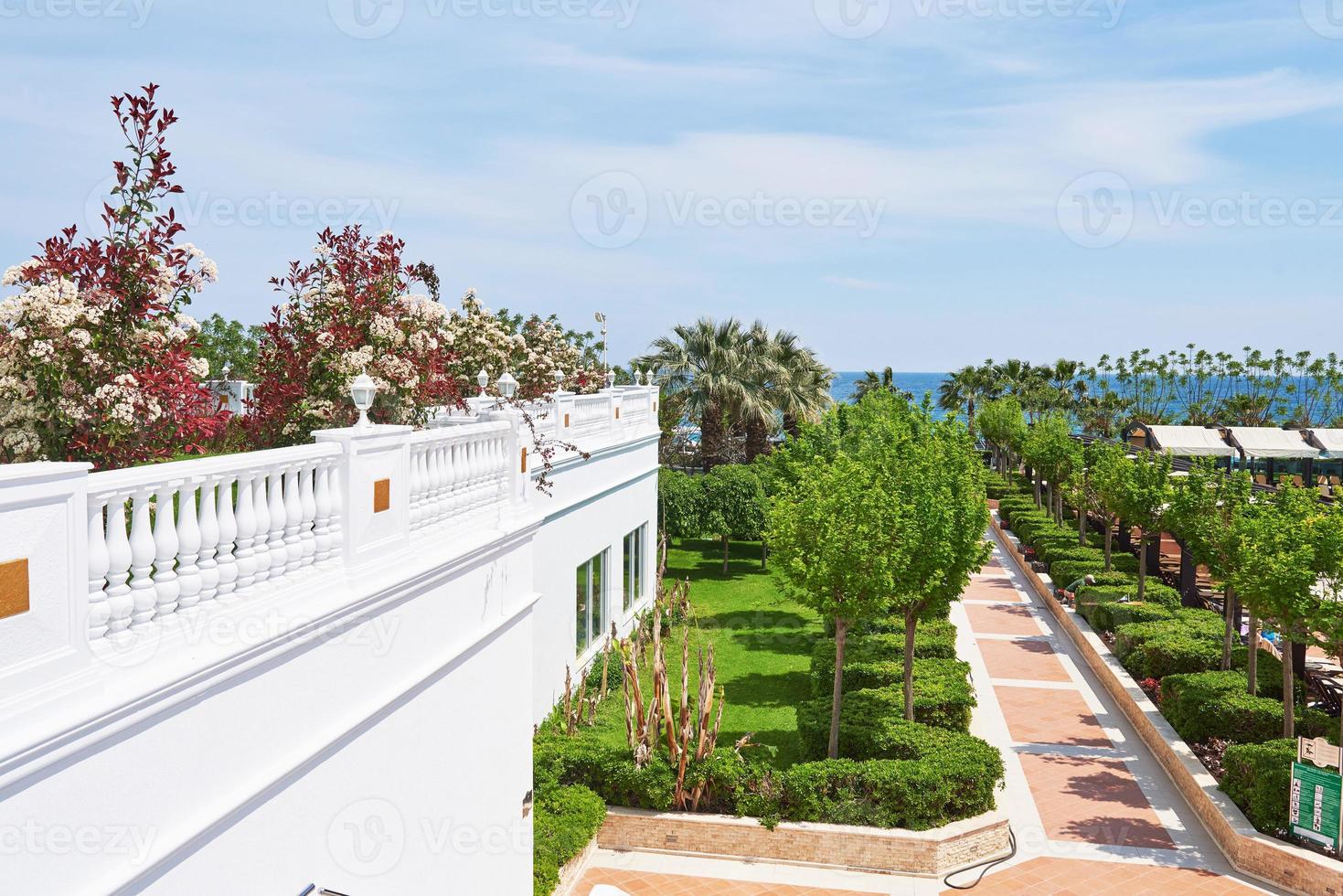 Type a luxurious summer villa hotel Amara Dolce Vita Luxury Hotel. Beautiful architecture. Tekirova-Kemer Turkey photo