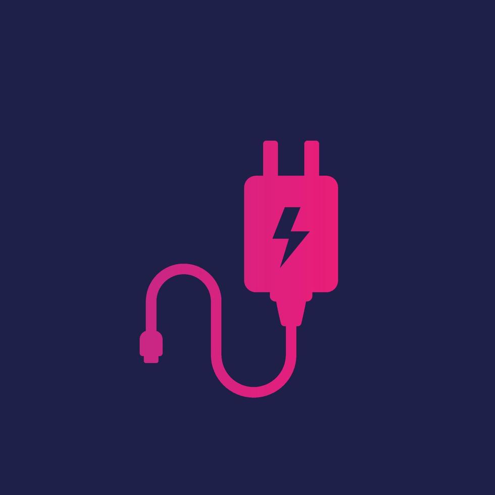 Mobile charger, vector trendy icon