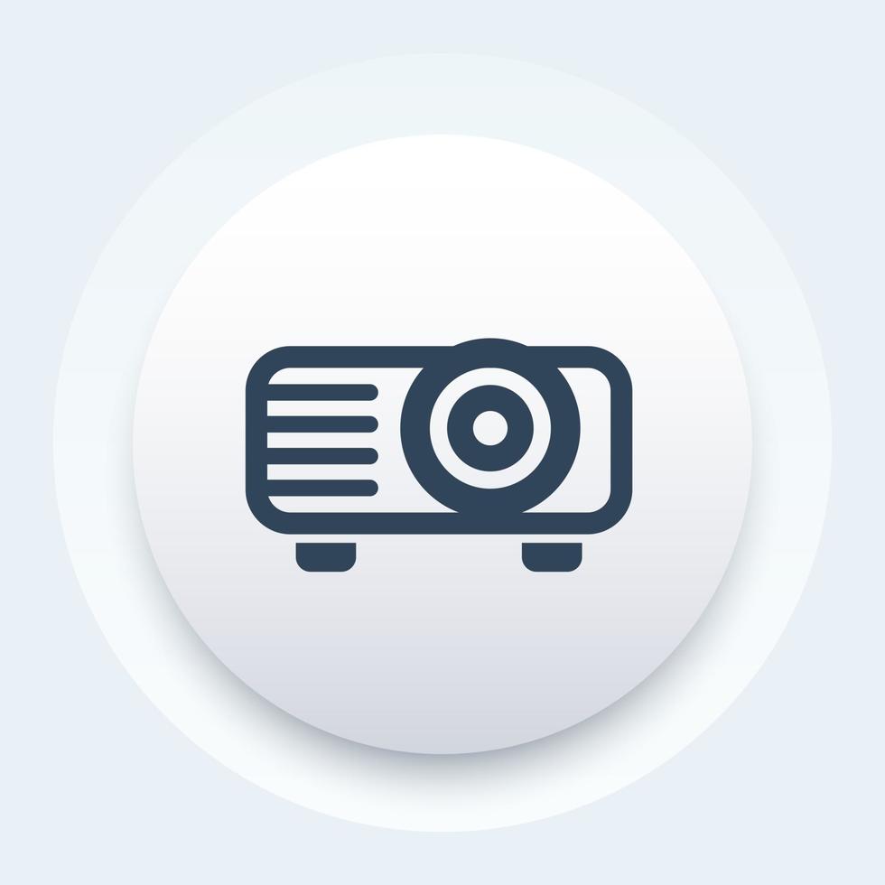 Projector icon, video equipment symbol vector