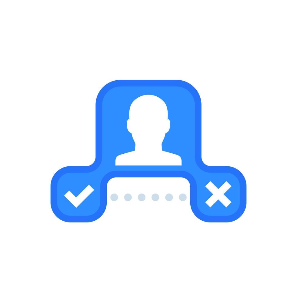 Pros and cons icon, vector
