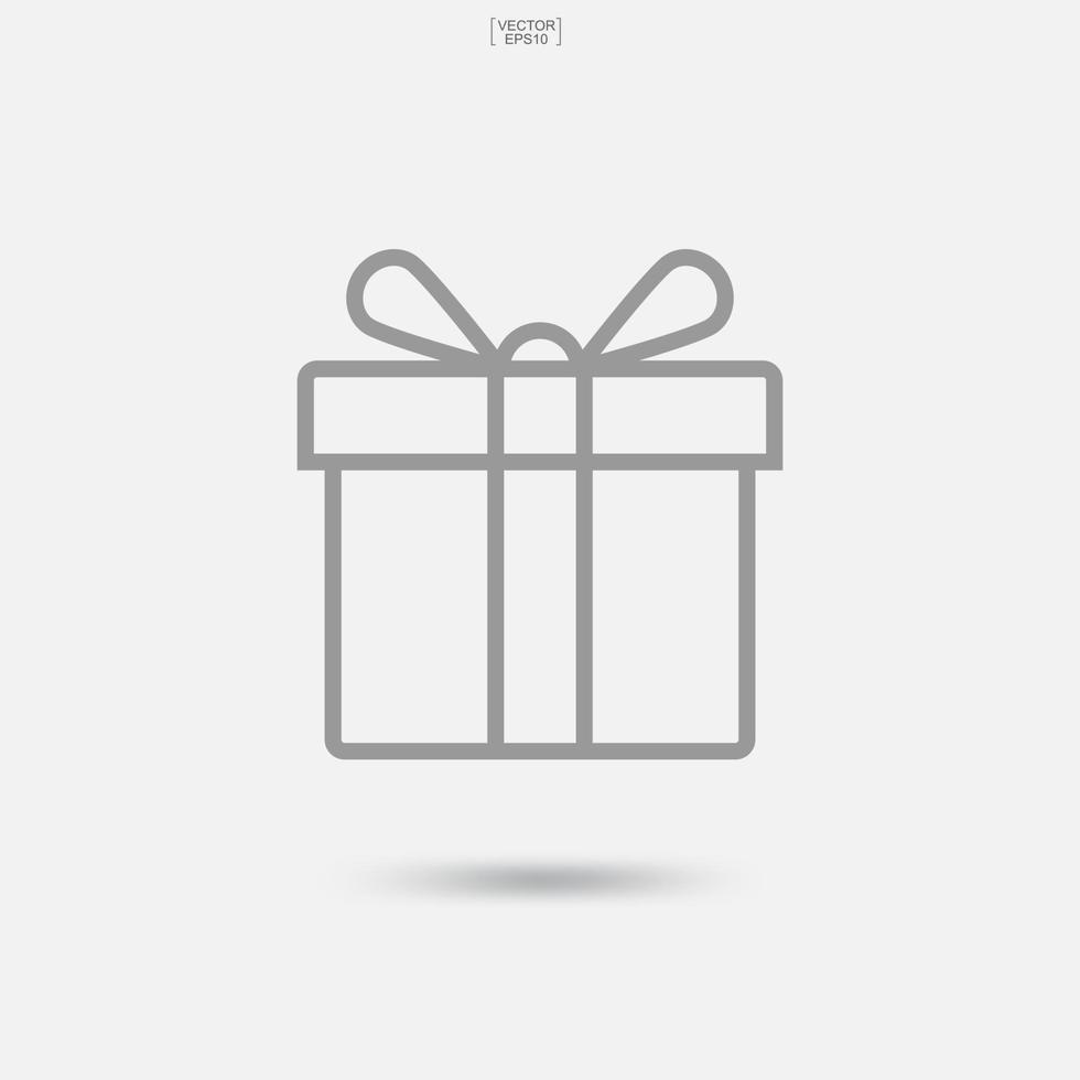 Gift box icon. Vector. vector