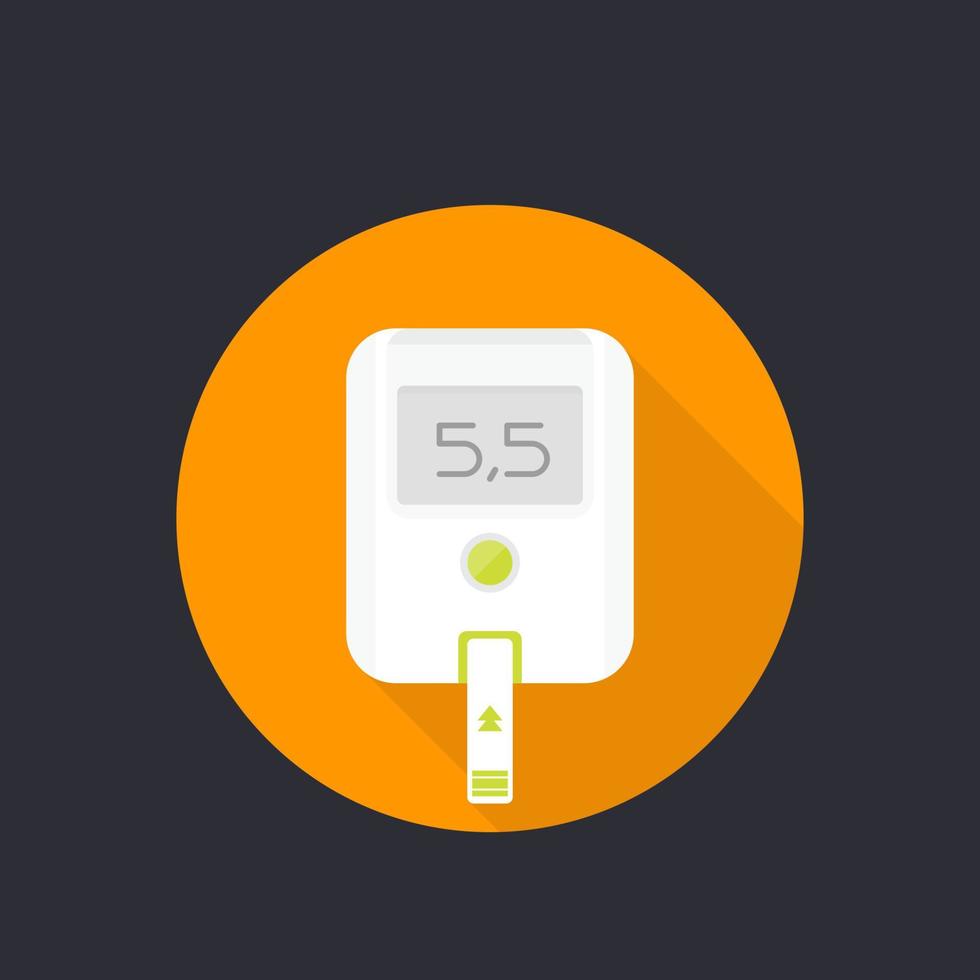 Glucose meter vector icon