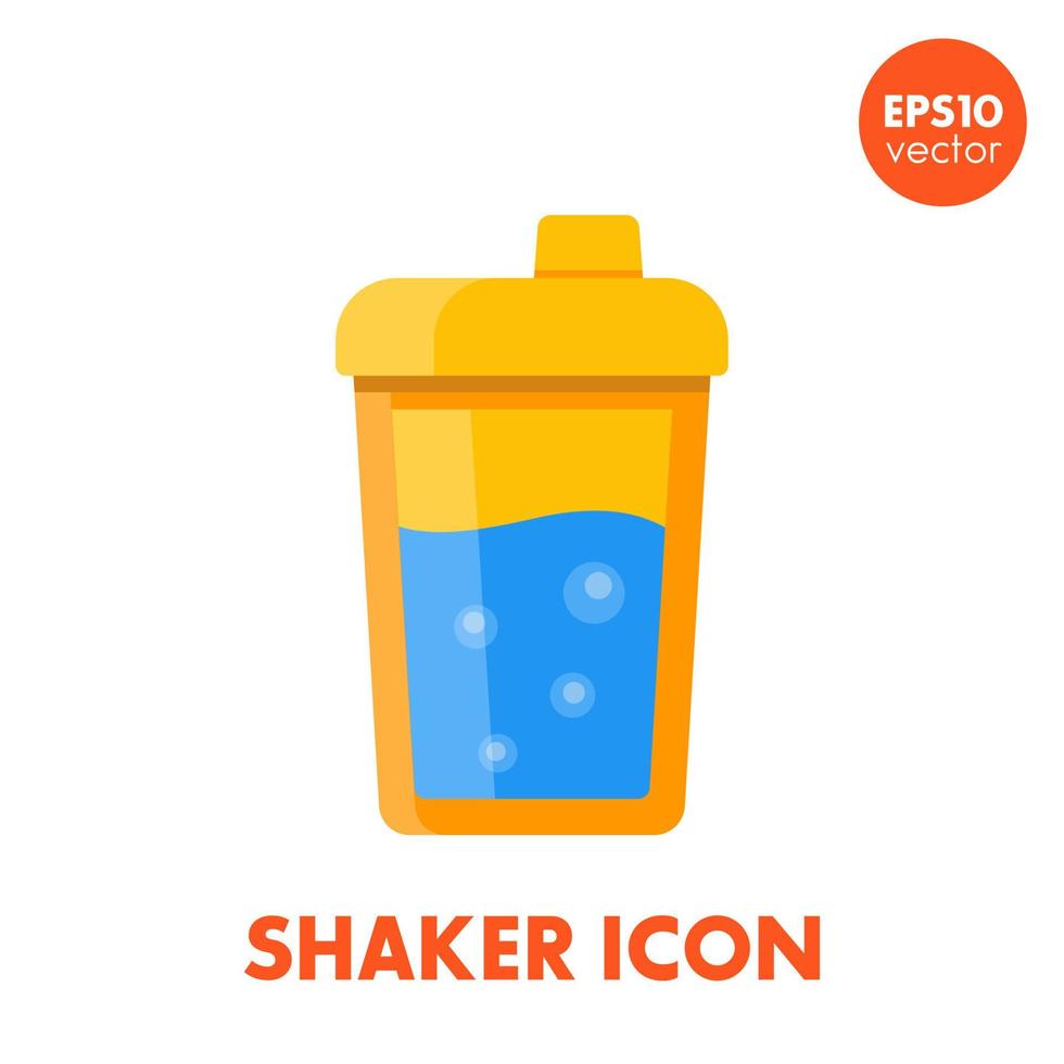 Sport shaker icon on white in flat style vector