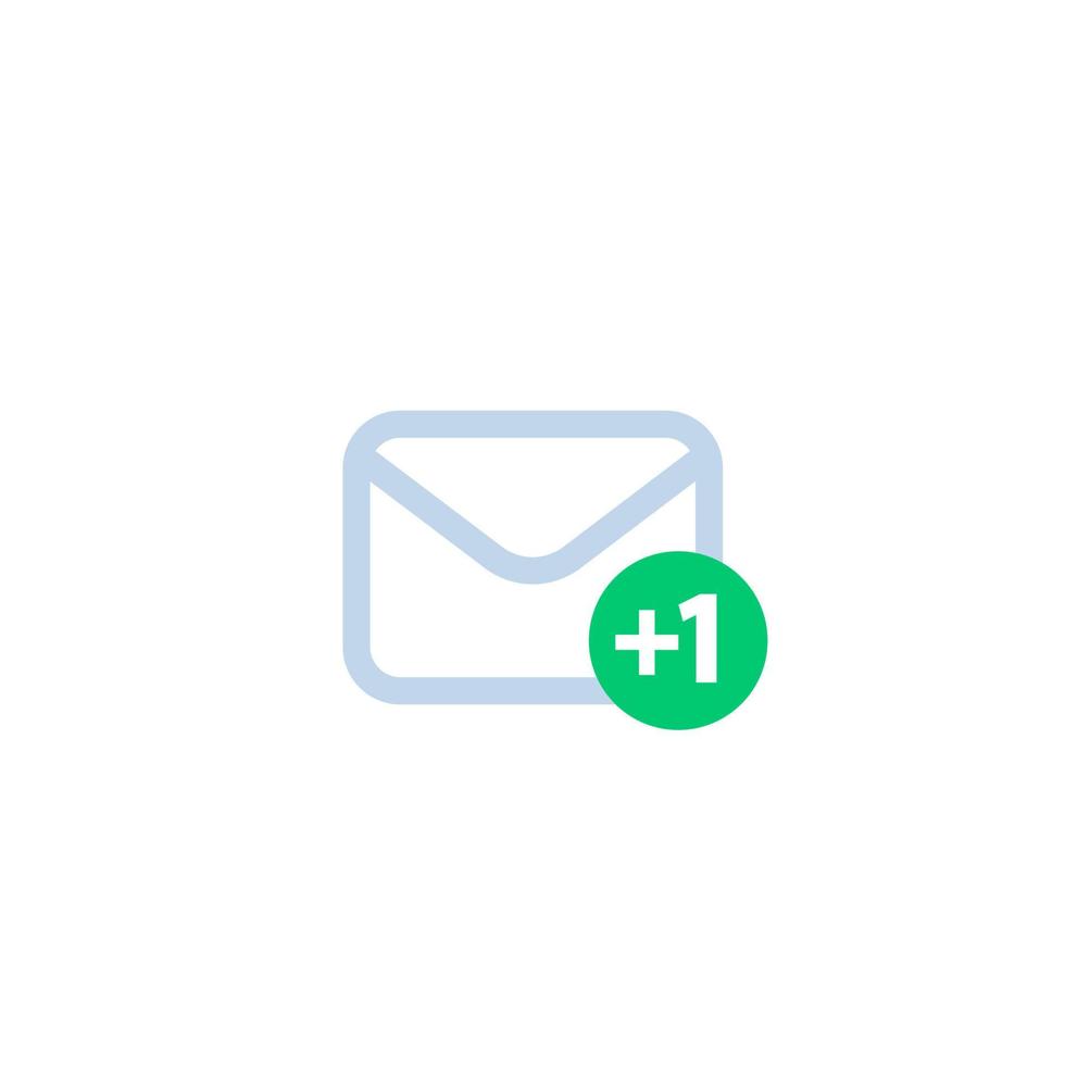email, inbox alert icon vector