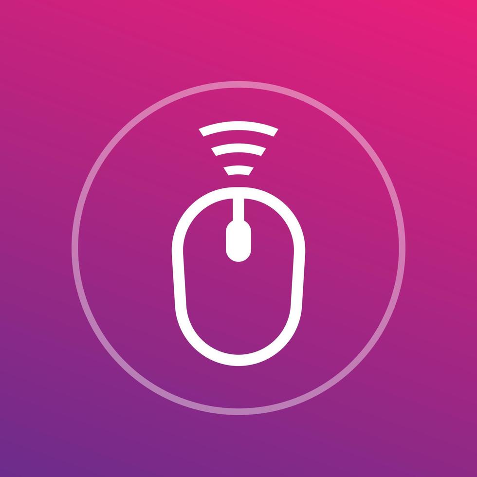 wireless computer mouse icon vector