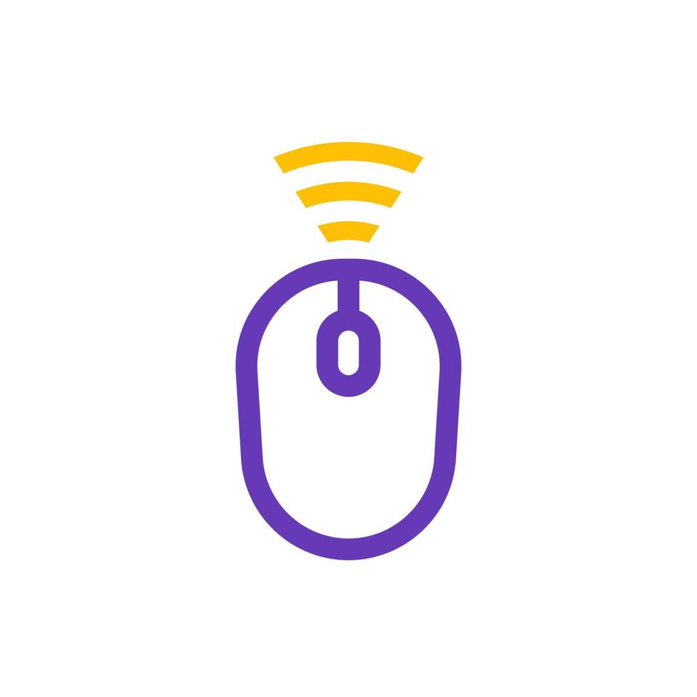 wireless mouse icon on white vector