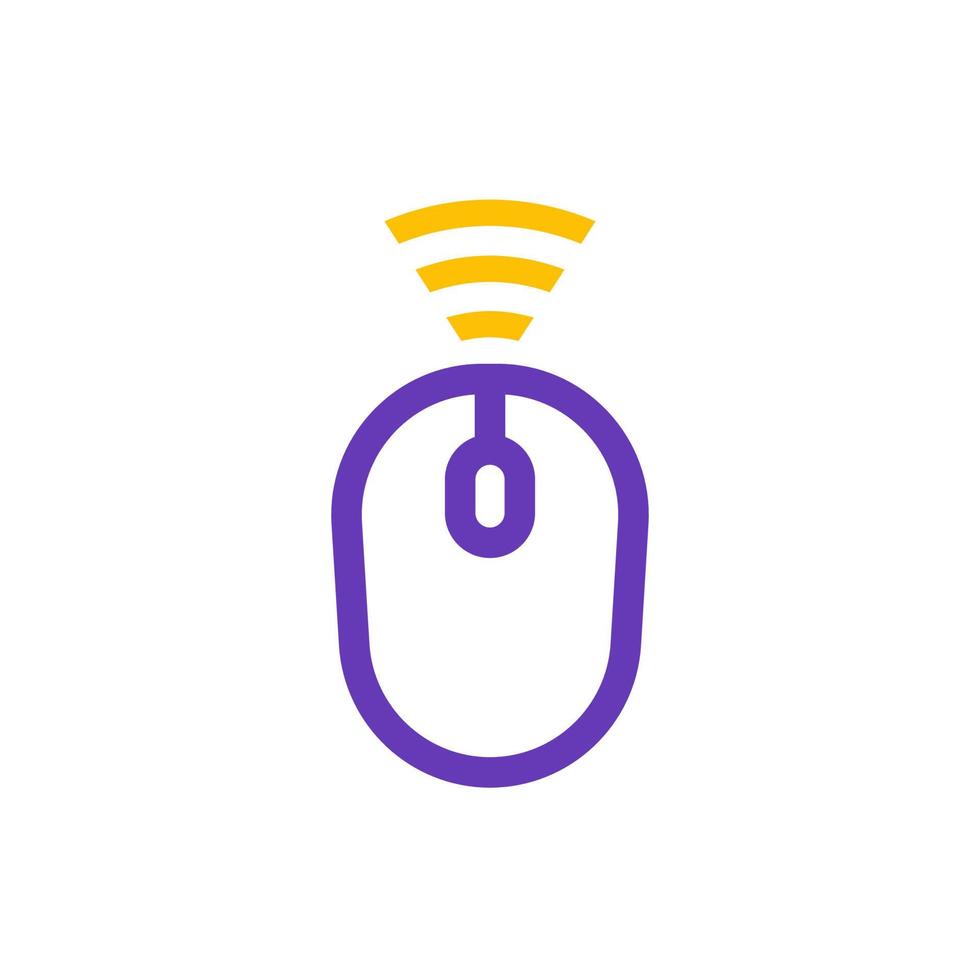 wireless mouse icon on white vector