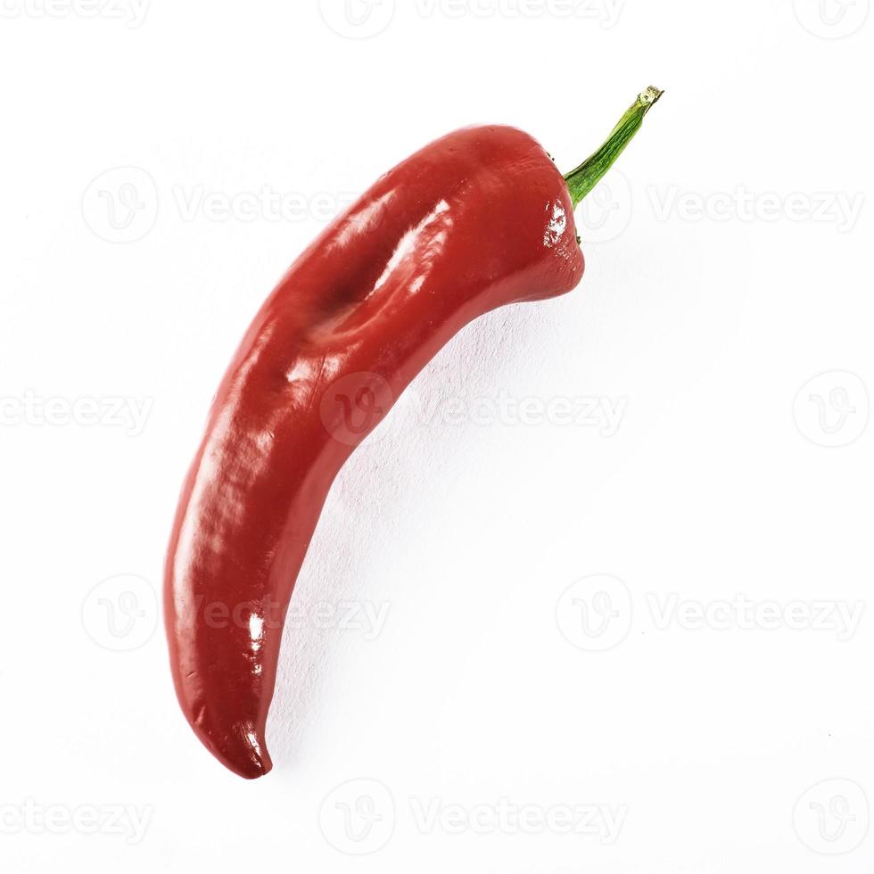 red hot chili pepper isolated on a white background photo