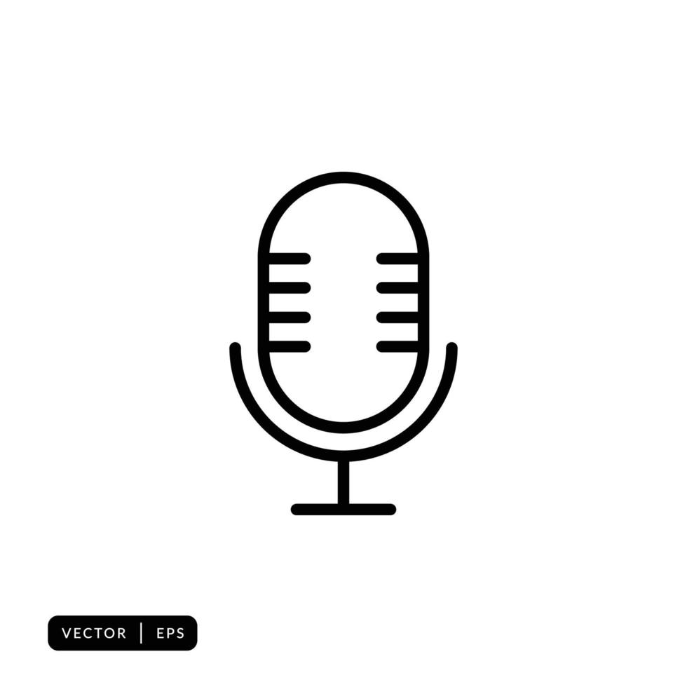 Microphone Icon Vector - Sign or Symbol