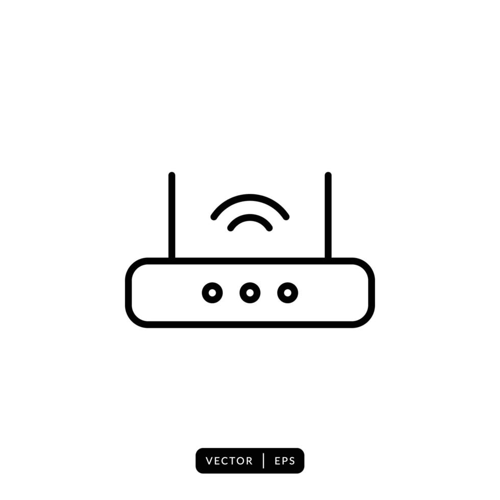 Router Icon Vector - Sign or Symbol