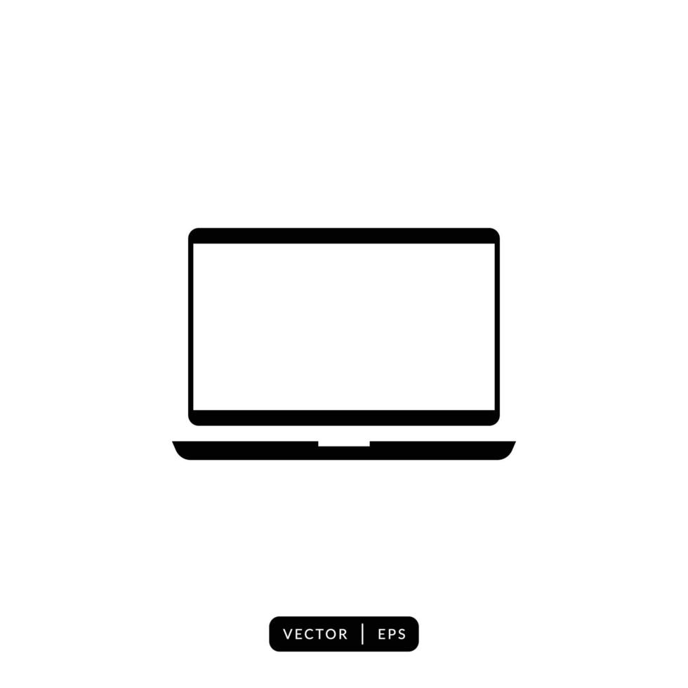 Laptop Icon Vector - Sign or Symbol