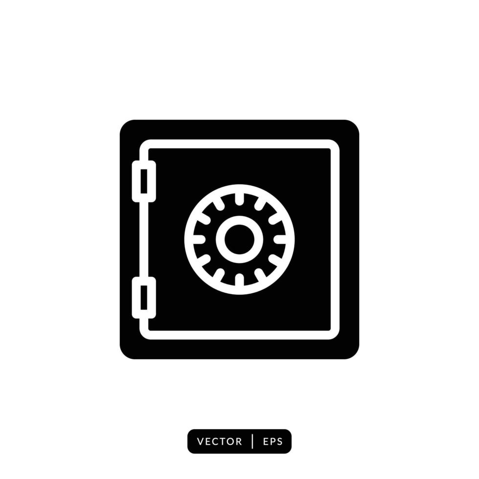 Safe Box Icon Vector - Sign or Symbol