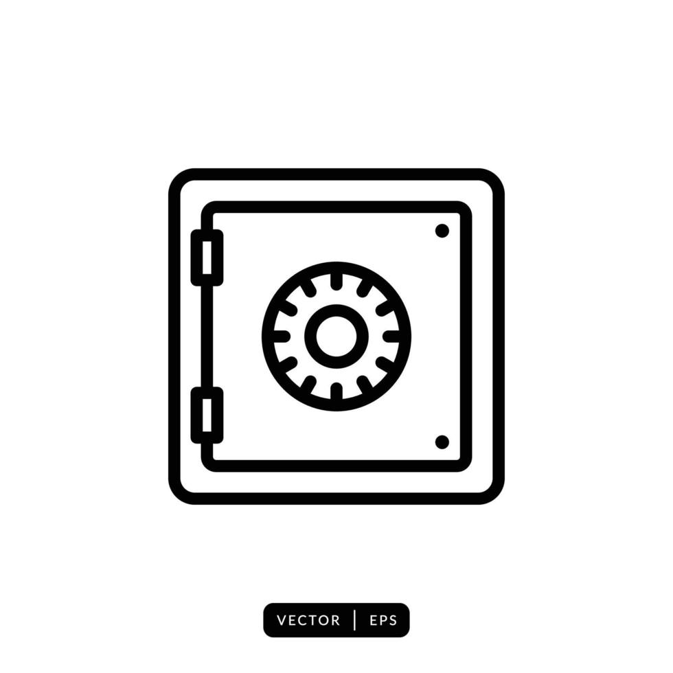 Safe Box Icon Vector - Sign or Symbol