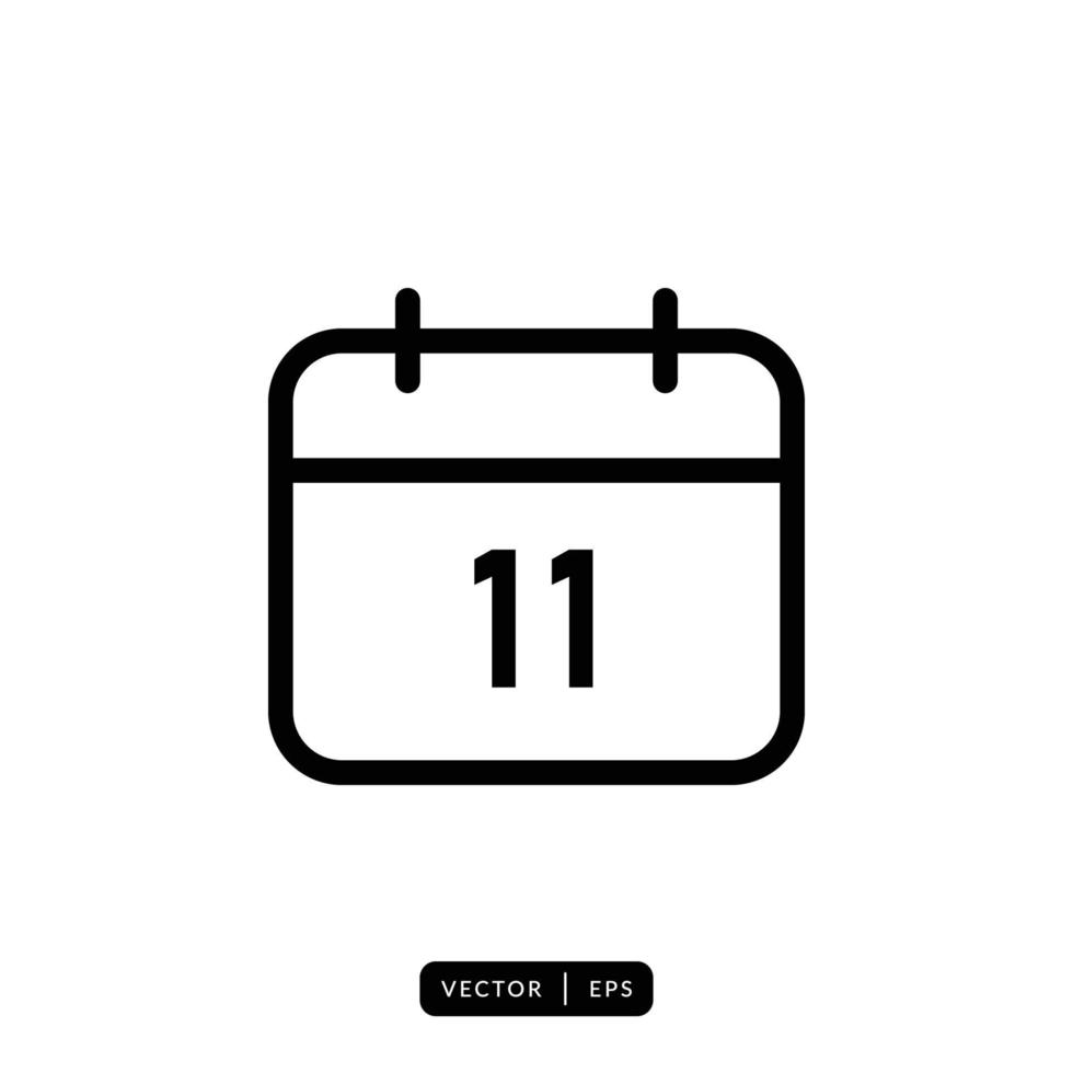 Calendar Icon Vector - Sign or Symbol