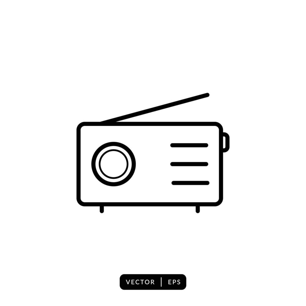 Radio Icon Vector - Sign or Symbol