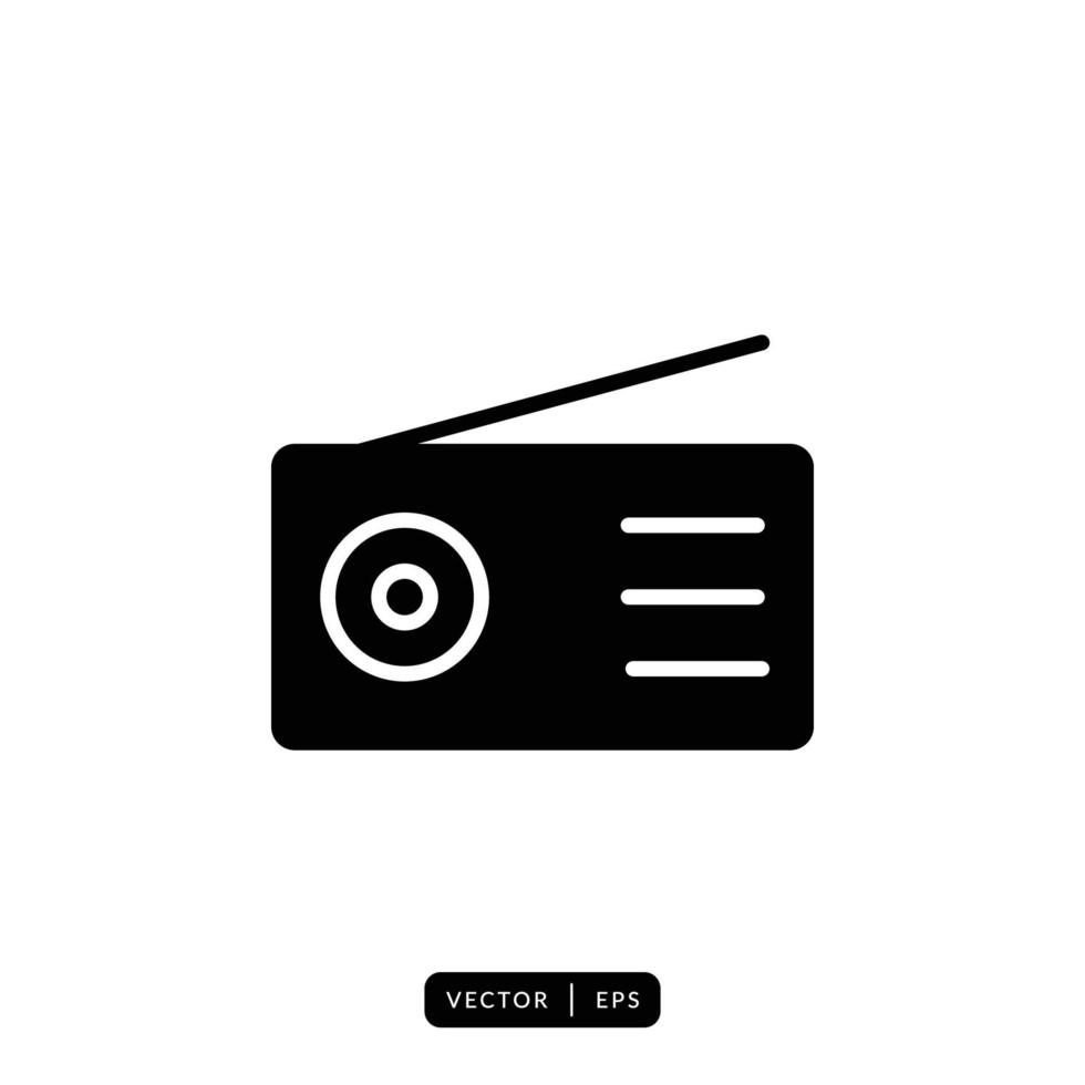 Radio Icon Vector - Sign or Symbol