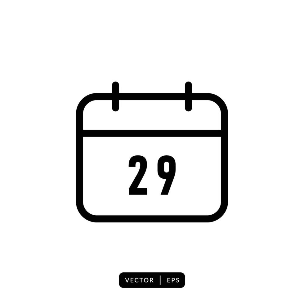 Calendar Icon Vector - Sign or Symbol