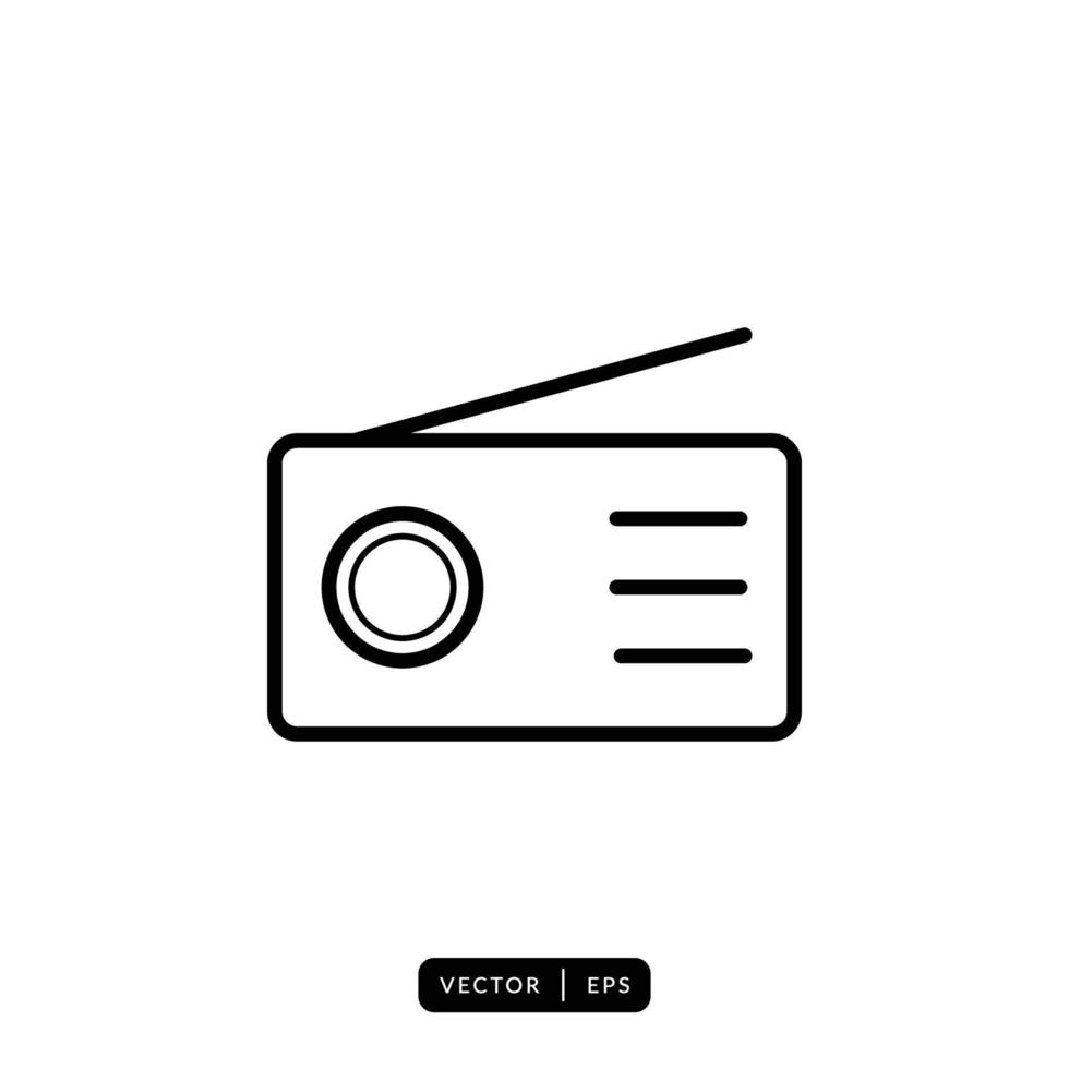 vector de icono de radio - signo o símbolo