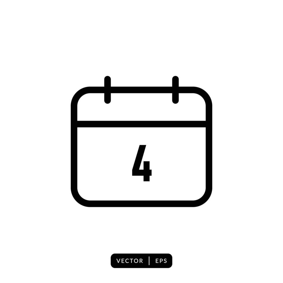 Calendar Icon Vector - Sign or Symbol