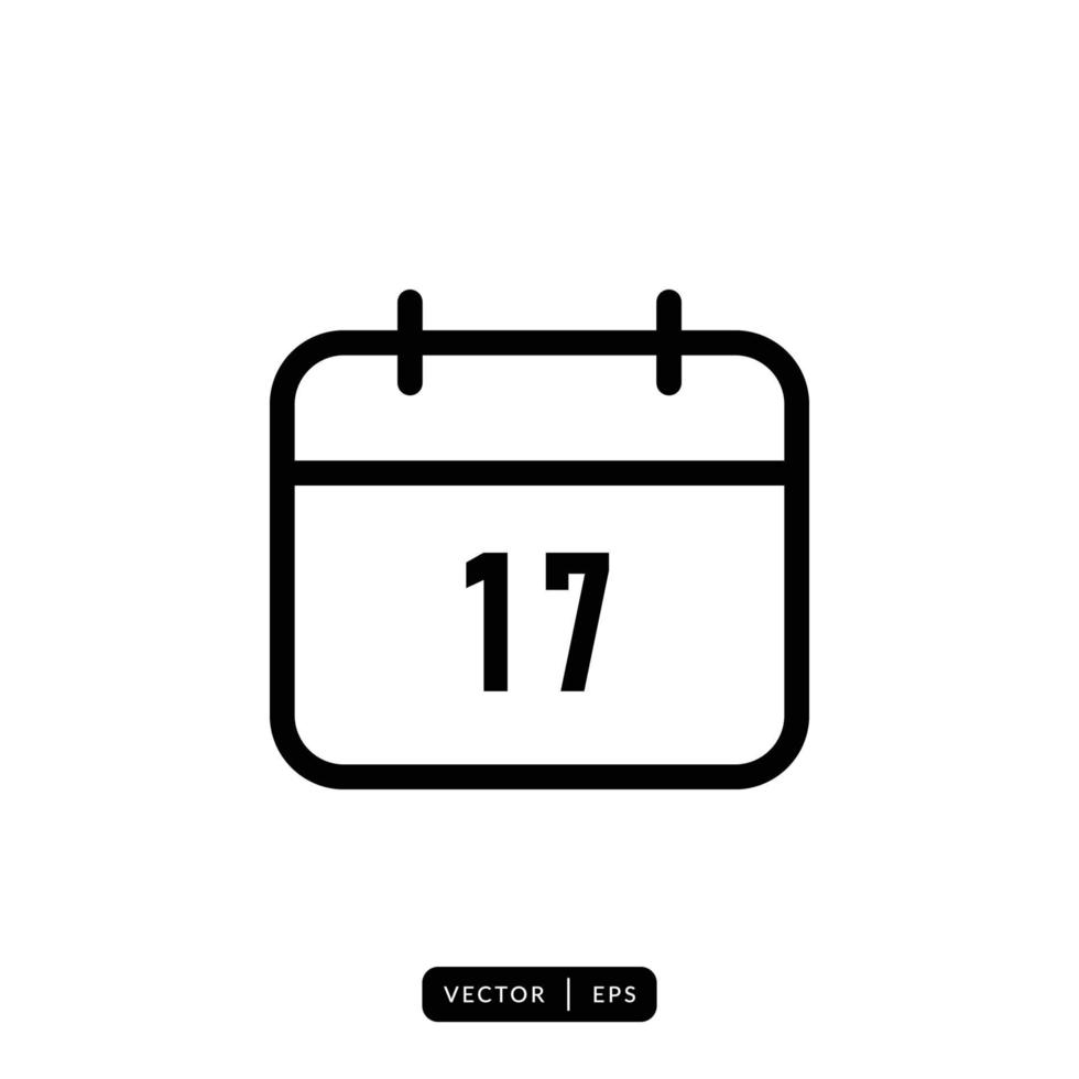Calendar Icon Vector - Sign or Symbol