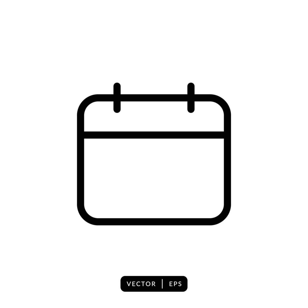 Calendar Icon Vector - Sign or Symbol