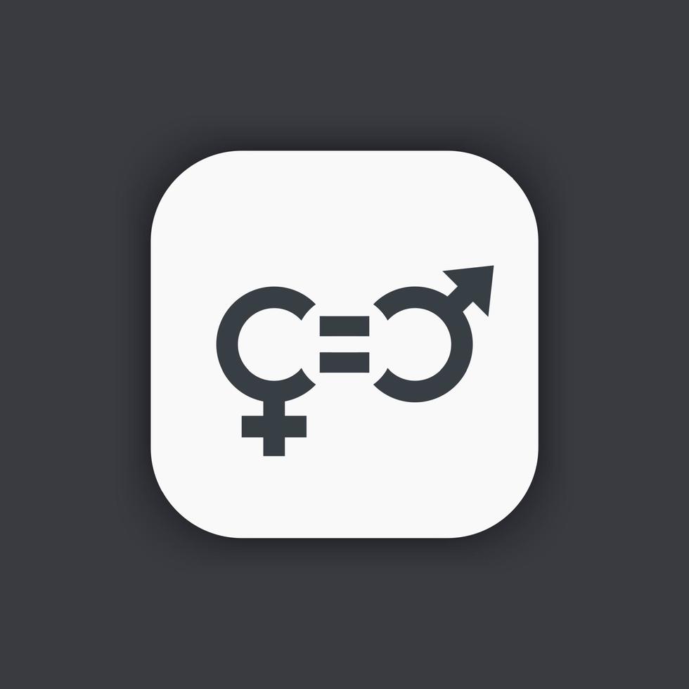 gender equity icon, vector pictogram