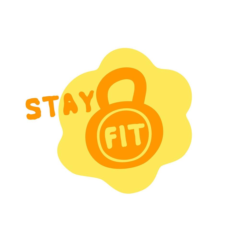 stay fit motivational poster vector