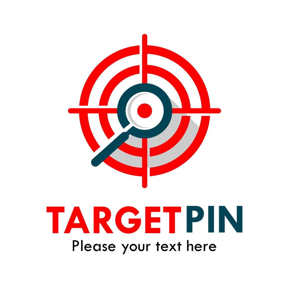 Target pin logo template illustration, suiatble for app, mobile, medical, network, office, factory, industry, service etc vector