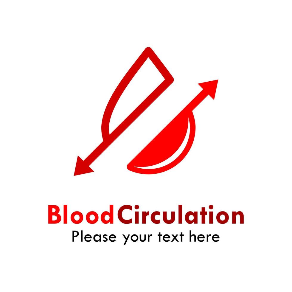 Blood circulation design logo template illustration vector