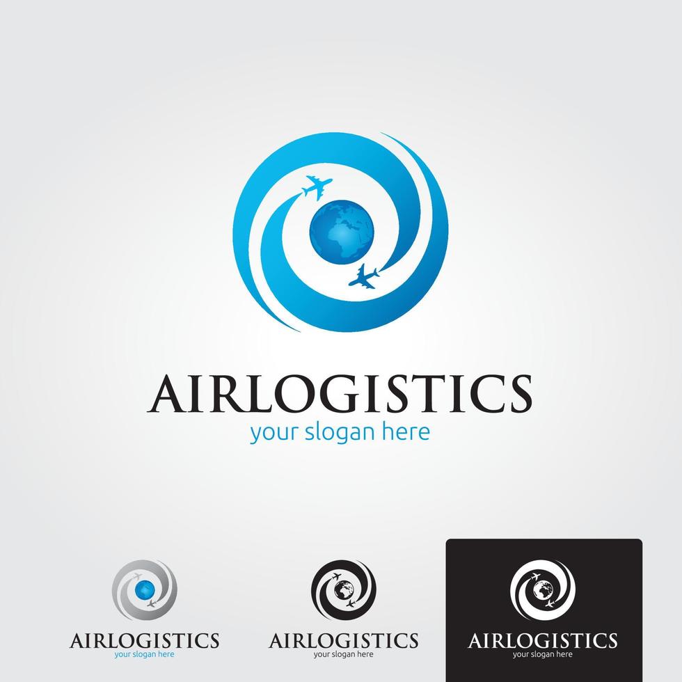 Minimal air logistic logo template - vector