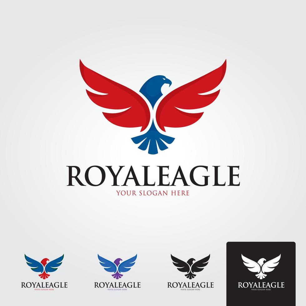 Minimal eagle logo template - vector