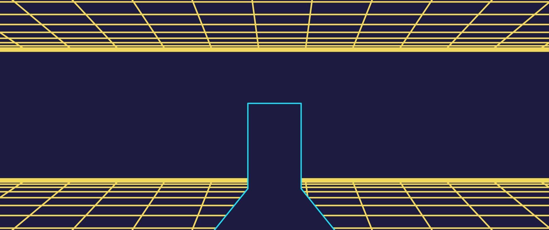 80s Retro Sci-Fi Background vector