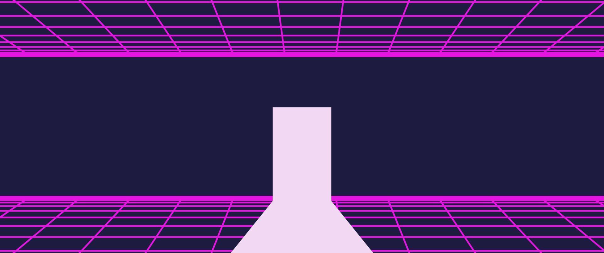 80s Retro Sci-Fi Background vector